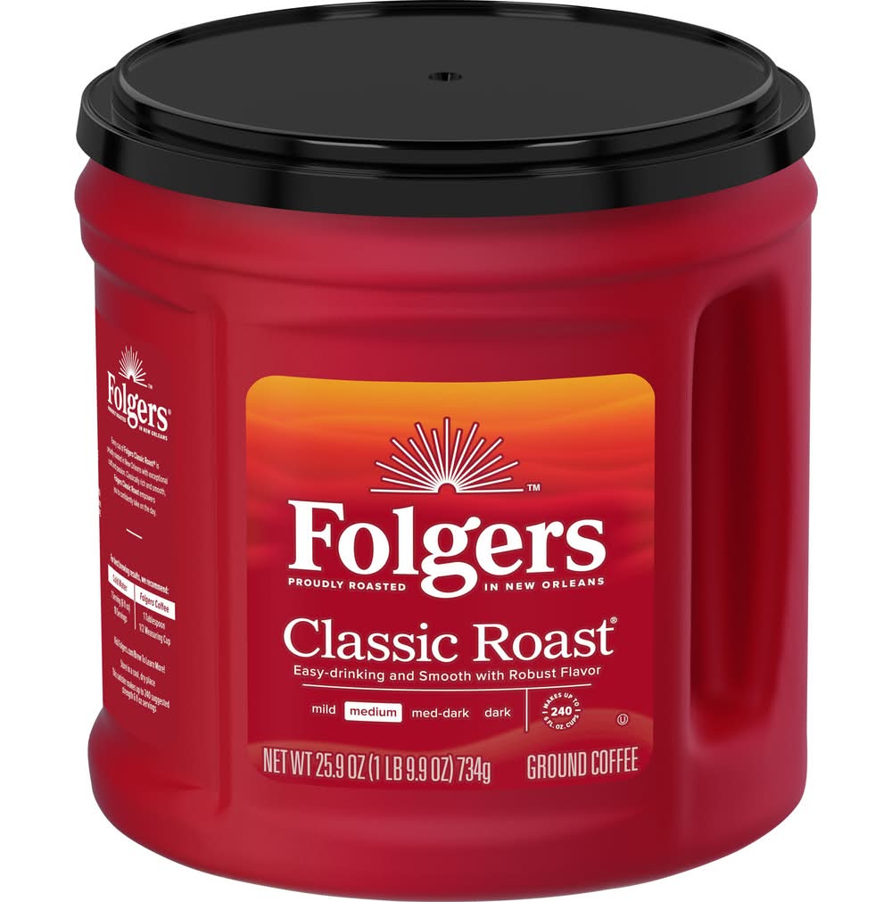 Folgers Classic Roast Ground Coffee (25.9 oz)