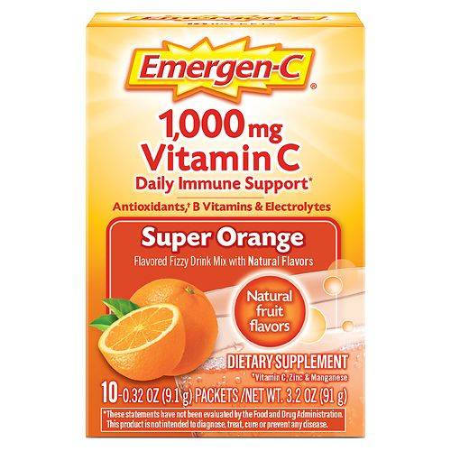 Emergen-C Daily Immune Support Drink with 1000 mg Vitamin C, Antioxidants & B Vitamins - 0.32 oz x 10 pack