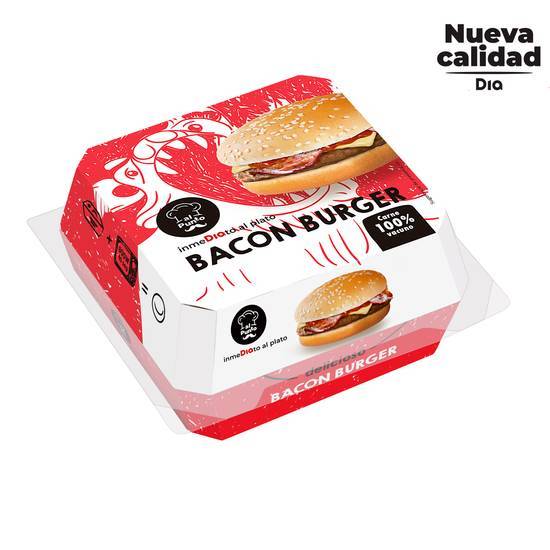 DIA AL PUNTO hamburguesa con bacon envase 220 gr