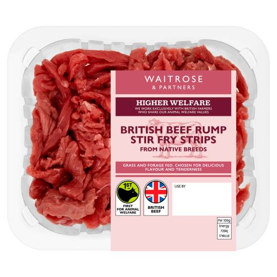 Waitrose British Beef Rump Stir Fry Strips