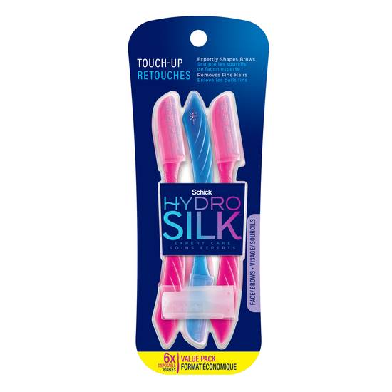 Schick Hydro Silk Touch-Up Face & Eyebrow Razor With Precision Cover (value pack)