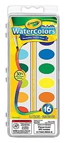 Crayola Washable Watercolors, Assorted (53-0555)