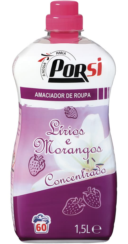 PorSi - Amaciador roupa concentrado lÃrios e morango, 60 doses
