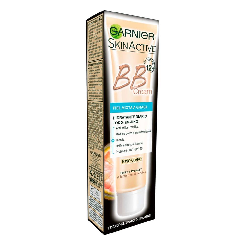 BB cream matificante y anti imperfecciones GARNIER tono claro pieles mixtas a grasas tubo 40 ml