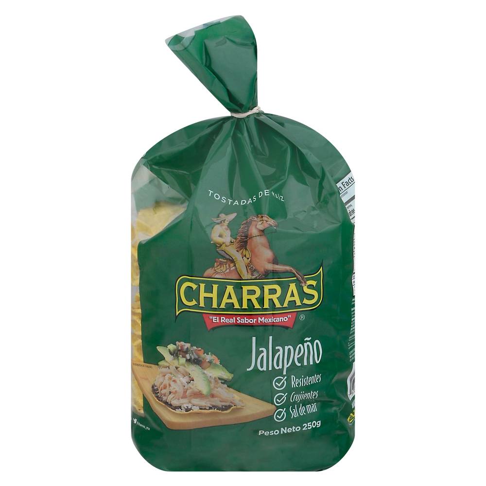 Charras El Real Sabor Mexicano Jalapeno Corn Tostadas (8.8 oz)