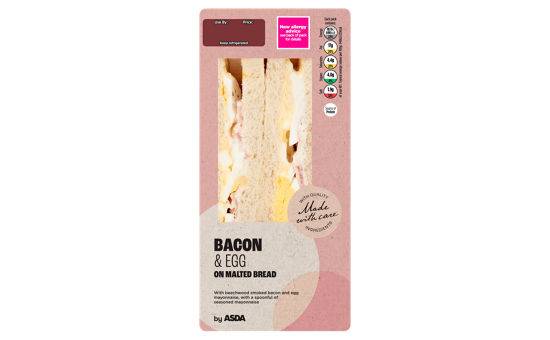 Asda Bacon & Egg on Malted Bread