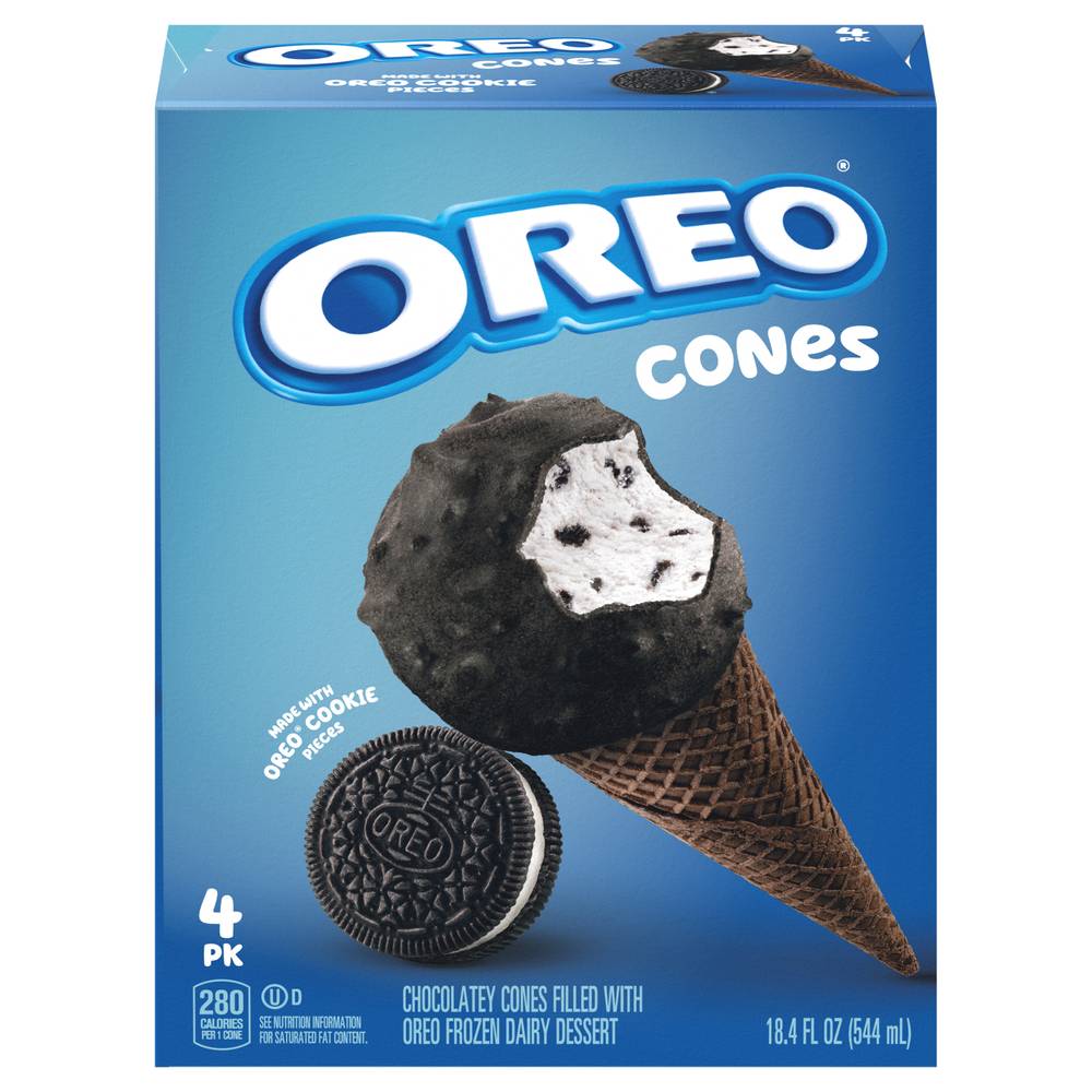 Oreo Frozen Dairy Dessert Cones (4 ct)