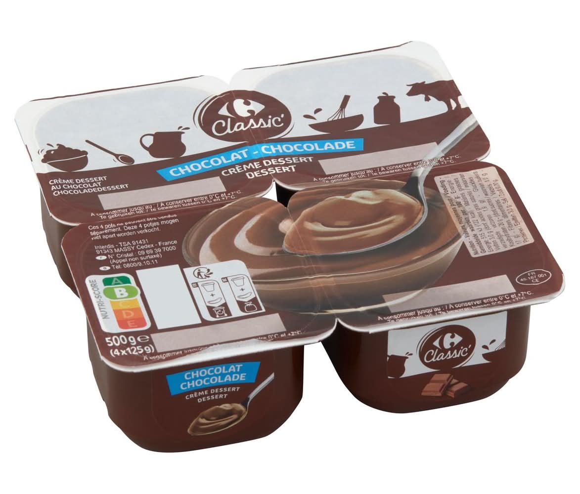 Carrefour Classic'' Chocolat Crème Dessert 4 x 125 g