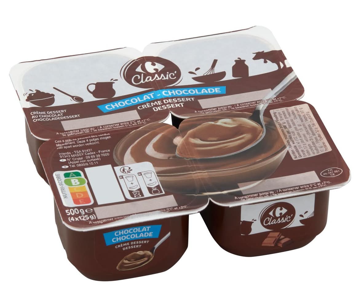 Carrefour Classic'' Chocolat Crème Dessert 4 x 125 g