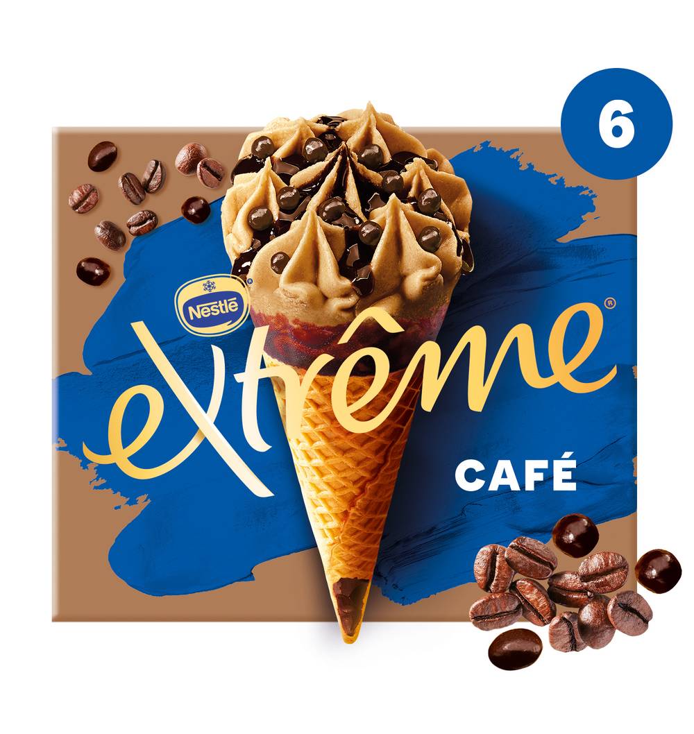 Nestlé - Extrême glace au pépites de café en cône (6)