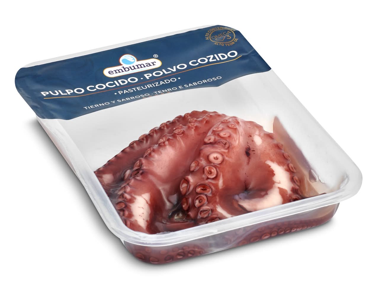 Media Ración De Pulpo Cocido Embumar Bandeja 150 G