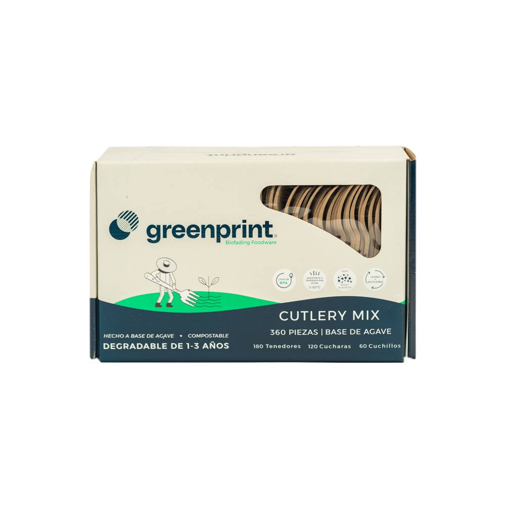 Greenprint cubiertos compostables (360 un)