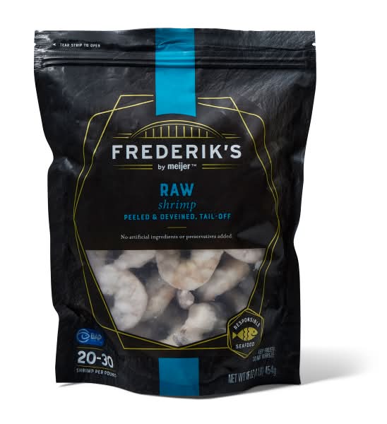 Frederik's by Meijer Peeled & Deveined Tail-Off Raw Shrimp (16 oz)