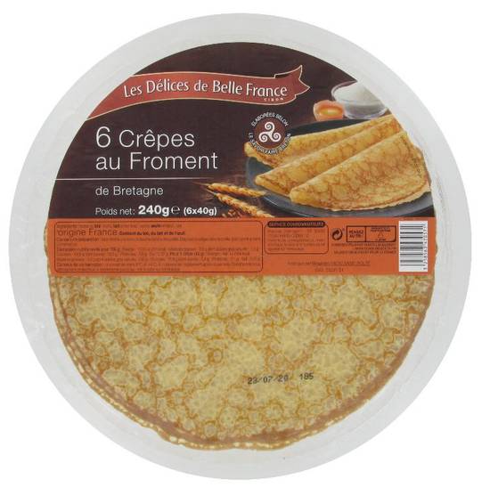 Les Délices de Belle France - Crêpes au froment de bretagne (6 pièces)