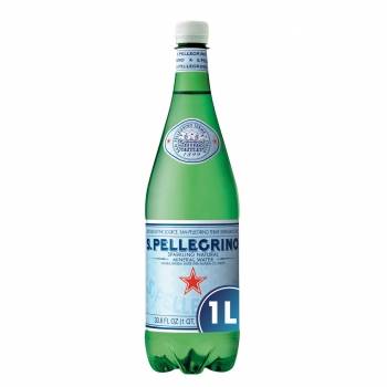 Agua mineral natural con gas San Pellegrino 1 l.