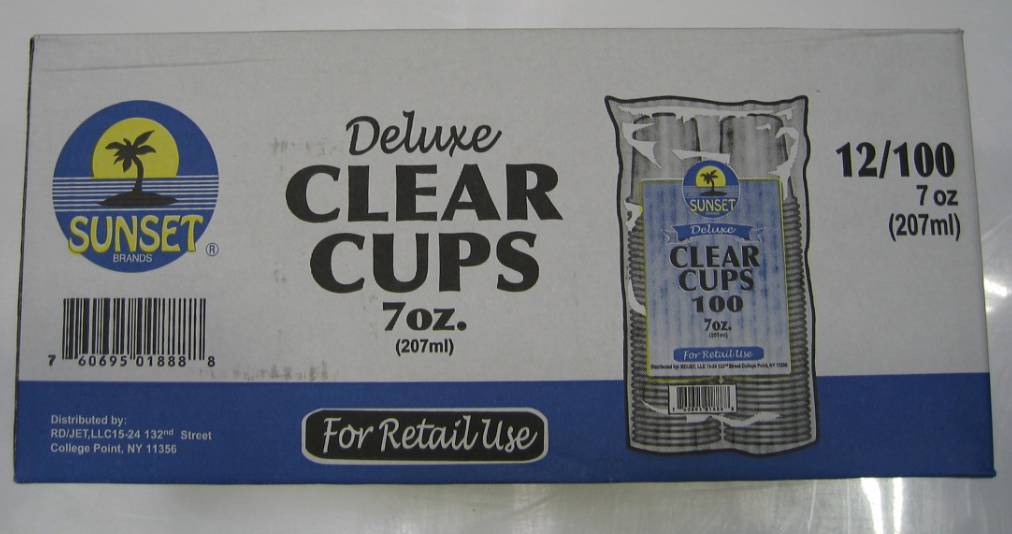 Sunset Twin pack Plastic Clear Cups (7 oz, 1200 ct)