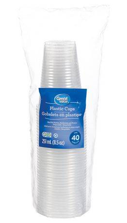 Great Value Plastic Cups (40 units)