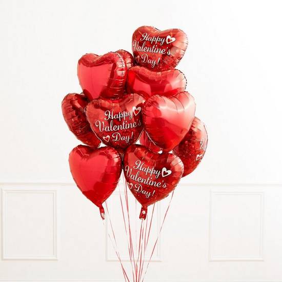 Uninflated Red Heart Foil Balloon, 17in