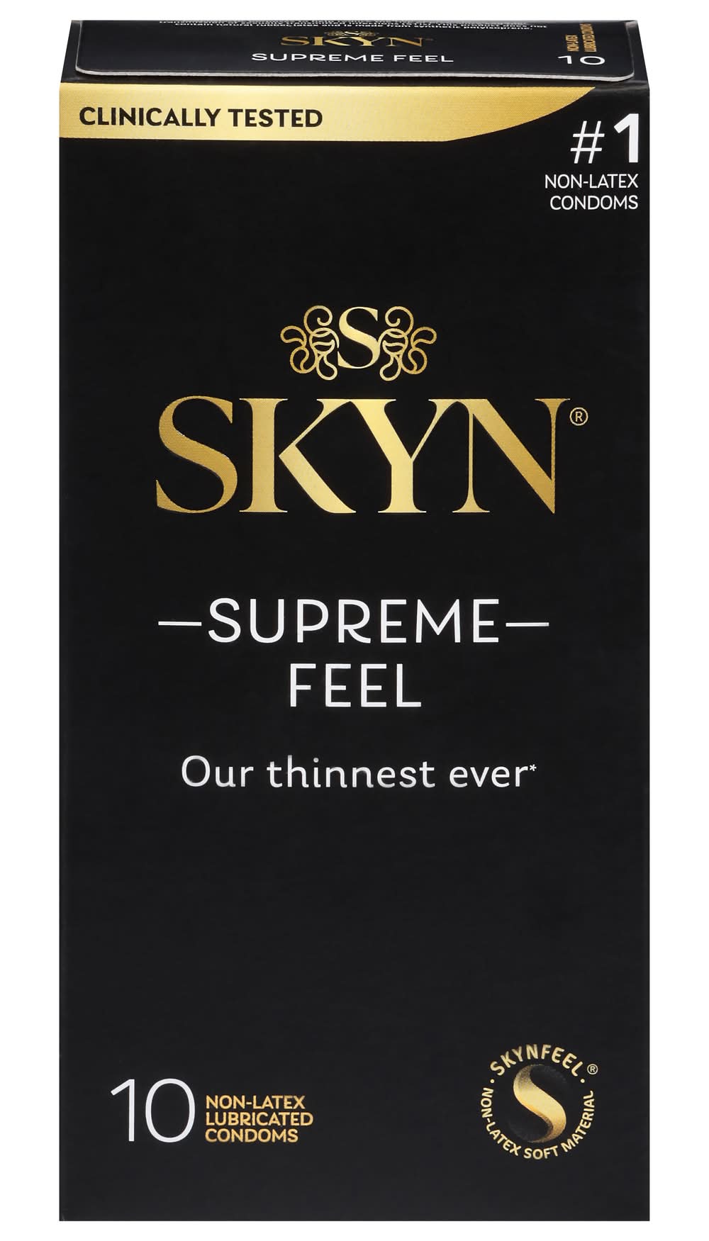 Skyn Supreme Feel Non Latex Lubricated Condoms (10 ct)