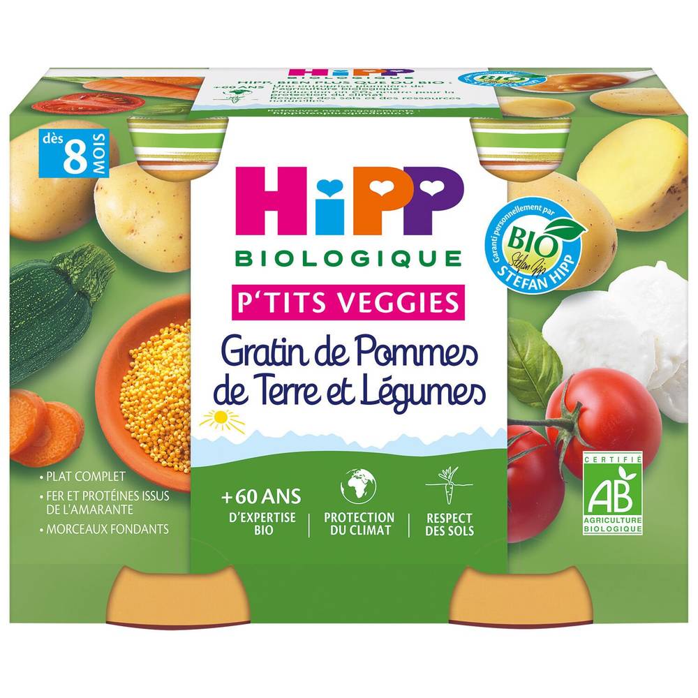 Hippo - Hipp bio gratin de pommes de terre et légumes dès 8 mois (2 pièces)