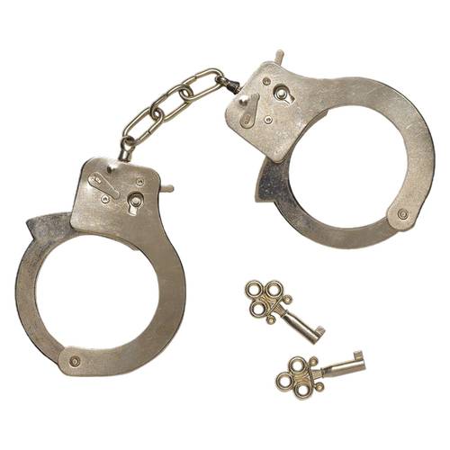 Party City Metal Handcuffs, Silver