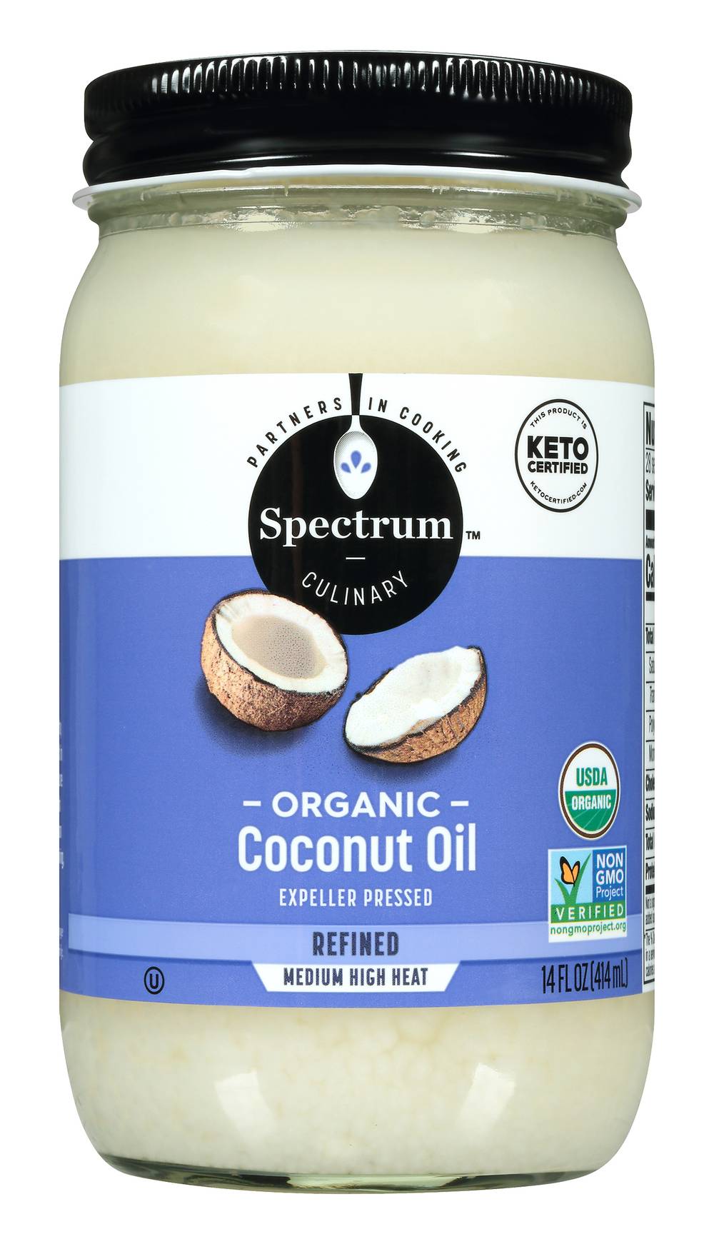 Spectrum Culinary Organic Refined Coconut Oil (14 fl oz)