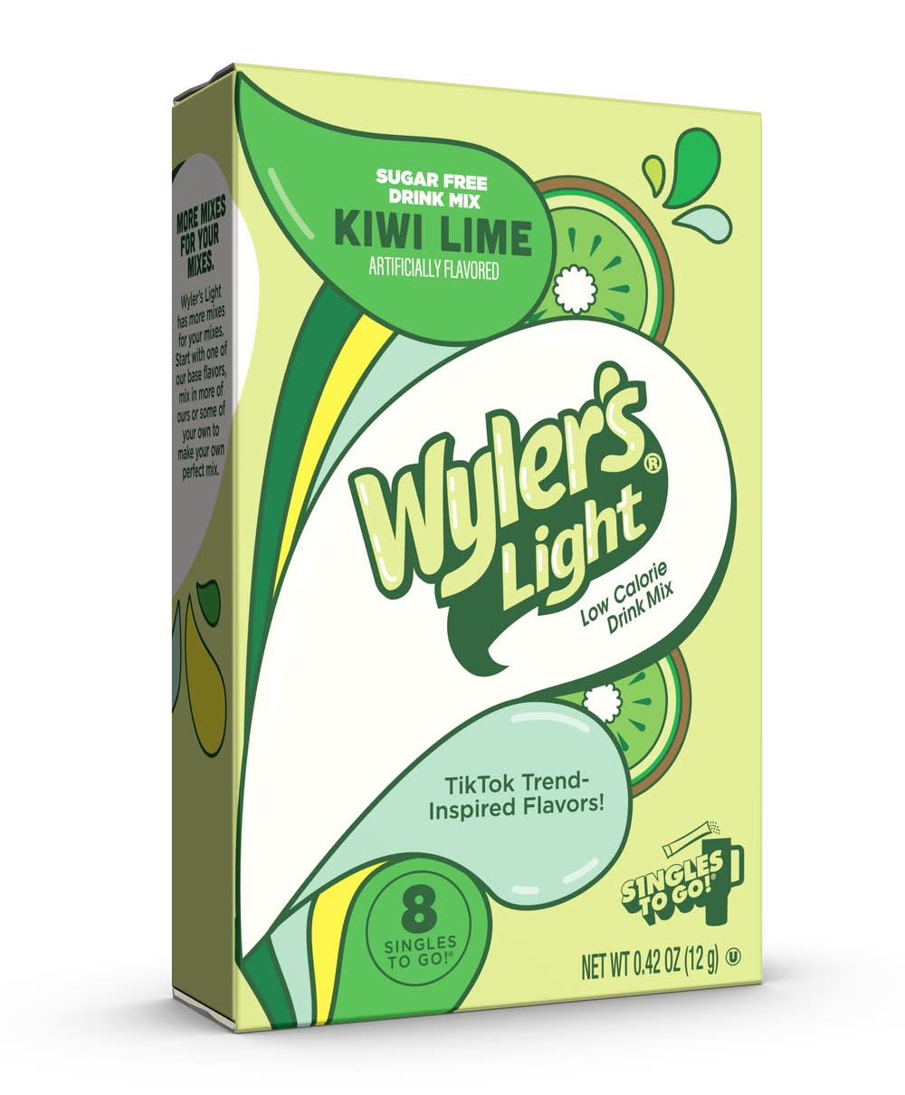 Wyler's Light Sugar Free Low Calorie Drink Mix, Kiwi Lime (0.42 oz, 8 ct)