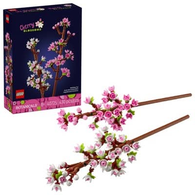 LEGO Botanicals Cherry Blossoms Building Set Ages 8+ 40725, White/Pink (430 ct)