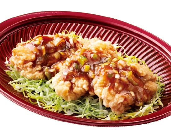 ★おかず 香味だれの油淋鶏 Fragrant sauce You-lin-ji fried chicken