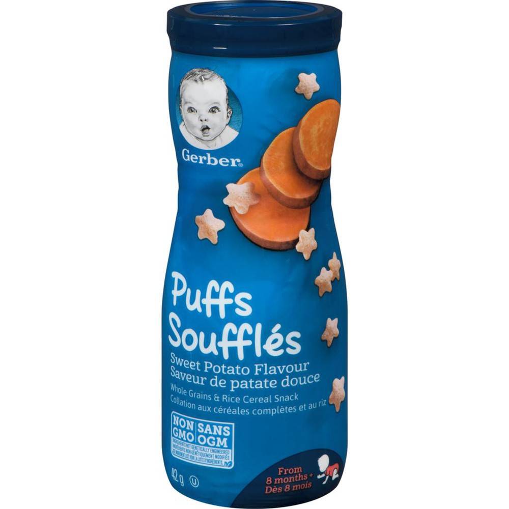 Gerber soufflés à saveur de patate douce, gerber (42 g) - sweet potato puffs (42 g)