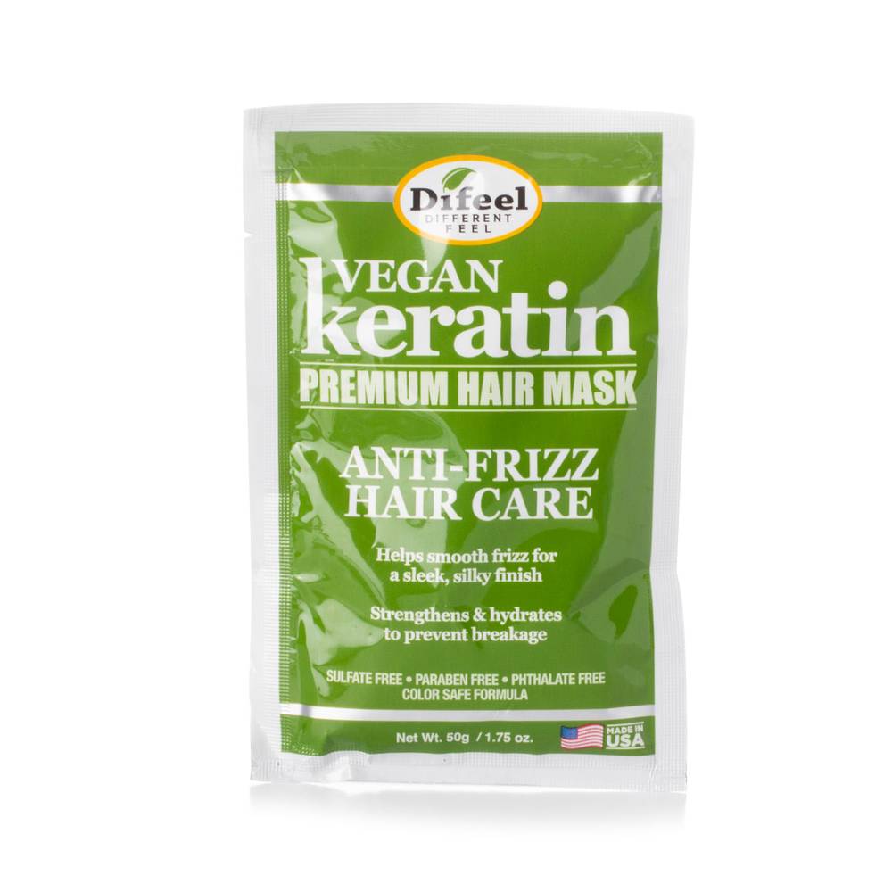 Difeel mascarilla vegan keratin anti-frizz (sobre 50 g)
