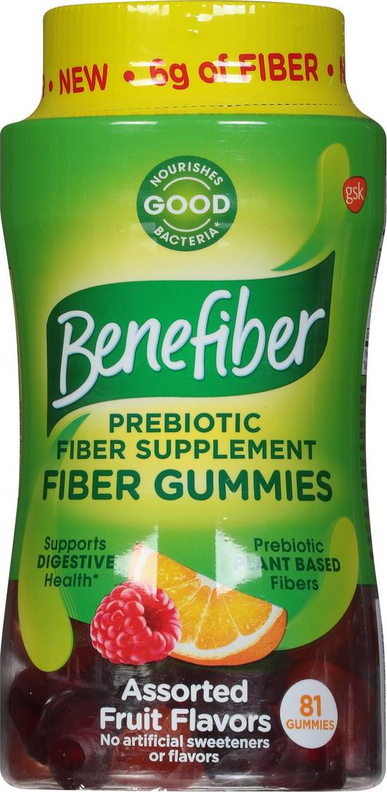 Benefiber Assorted Fruit Flavors Prebiotic Gummies (81 ct)