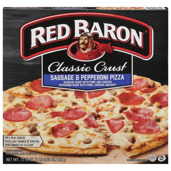 Red Baron Classic Sausage & Pepperoni Frozen Pizza (22 oz)