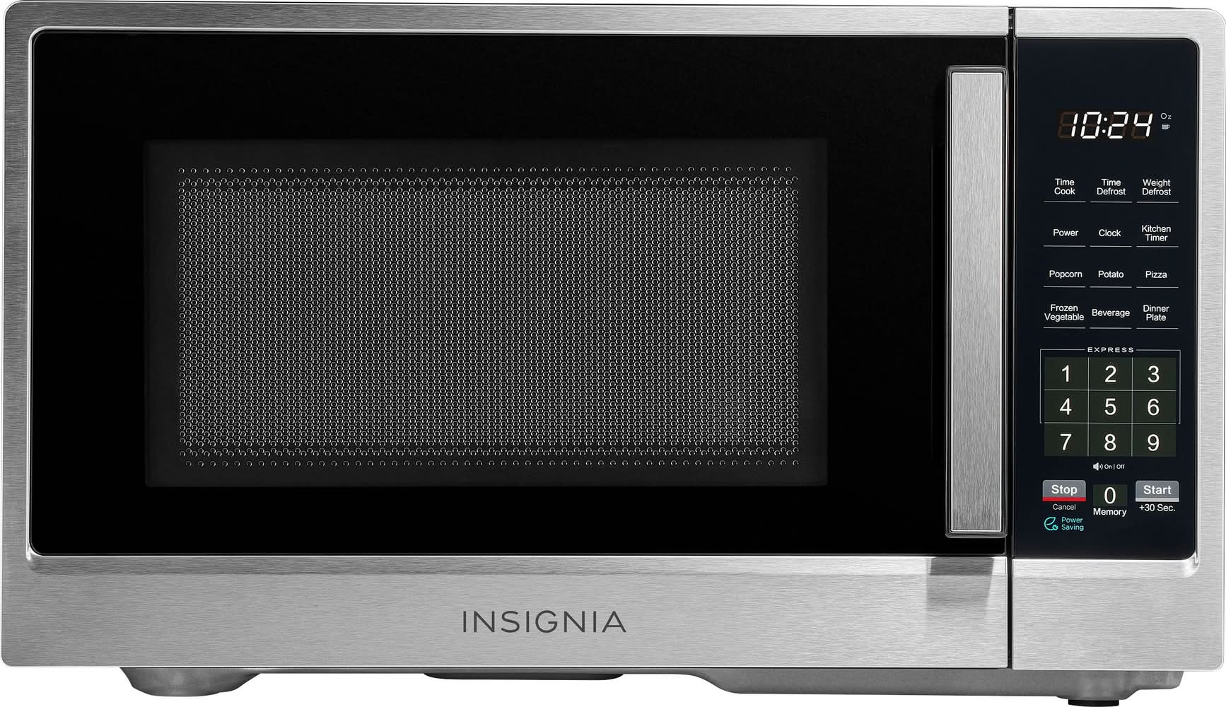 Insignia™ - .9 Cu. Ft. Compact Countertop Microwave - Stainless Steel