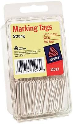 Staples Marking Tags, White (100 ct)