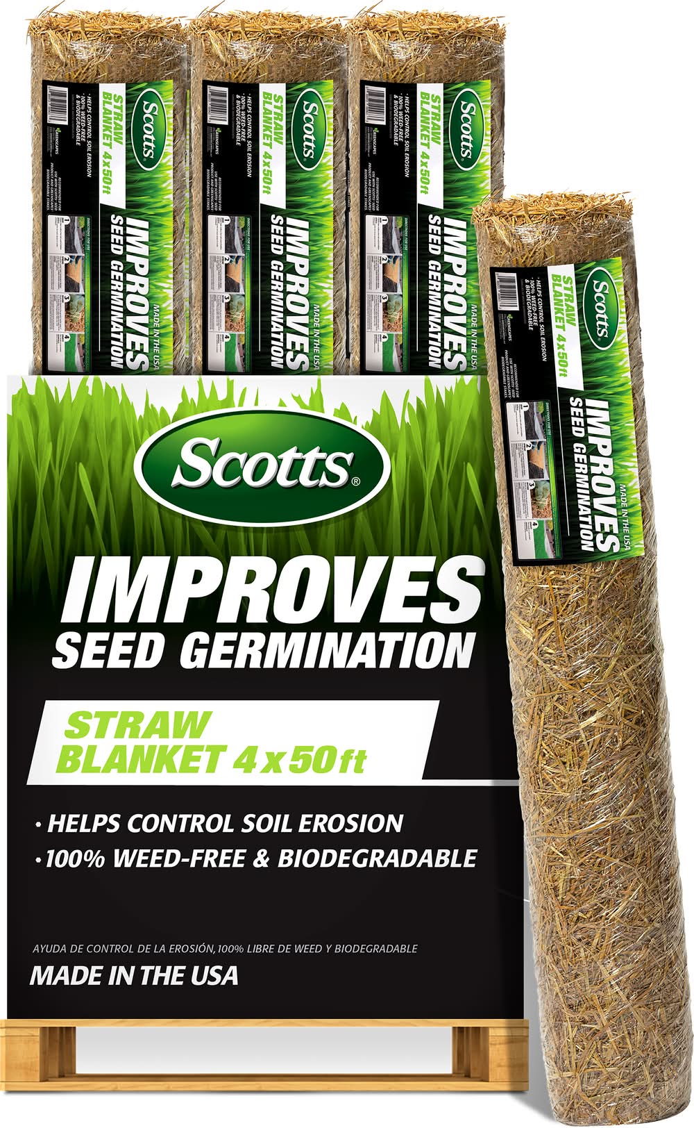 Scotts 50-ft x 4-ft Straw Seed Blanket