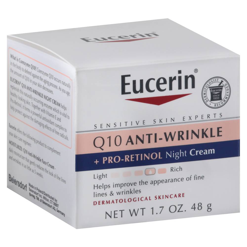 Eucerin Q10 Anti-Wrinkle + Pro-Retinol Night Cream (1.7 oz)