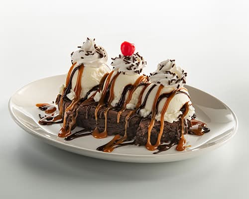 Caramel Fudge Brownie Sundae