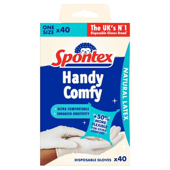 Spontex Handy Comfy Disposable Gloves ( 40 ct)