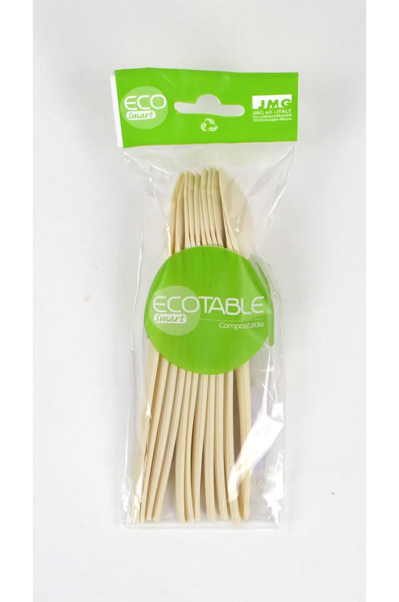 ECO Smart 10 Couteaux bio-plastique Blanc