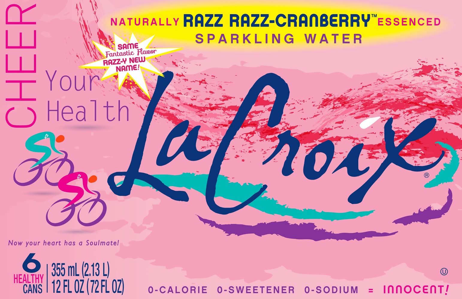 LaCroix Sparkling Water, Razz-Cranberry (6 x 12 fl oz)