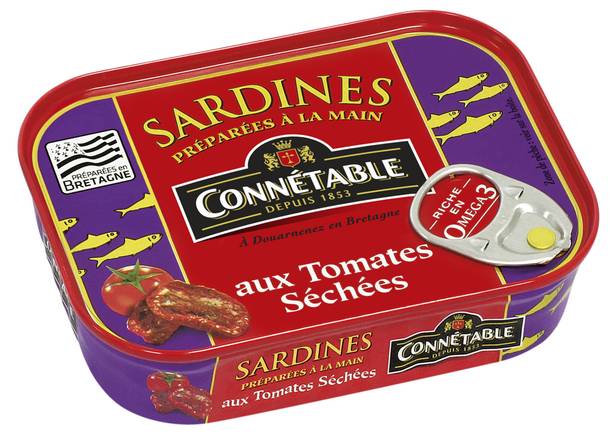 Connétable - Sardines huile d'olive et aux tomates séchées