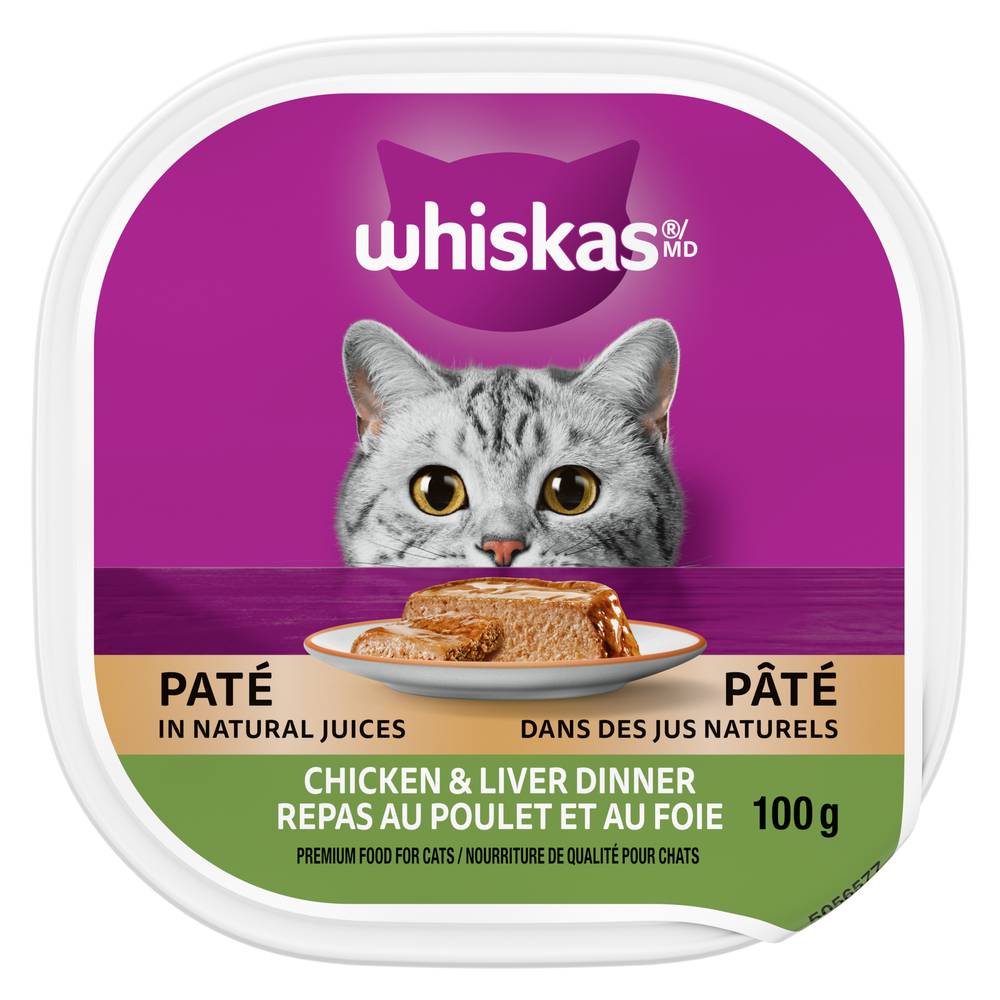 Whiskas Chicken and Liver Pâté Dinner For Cats (100 g)