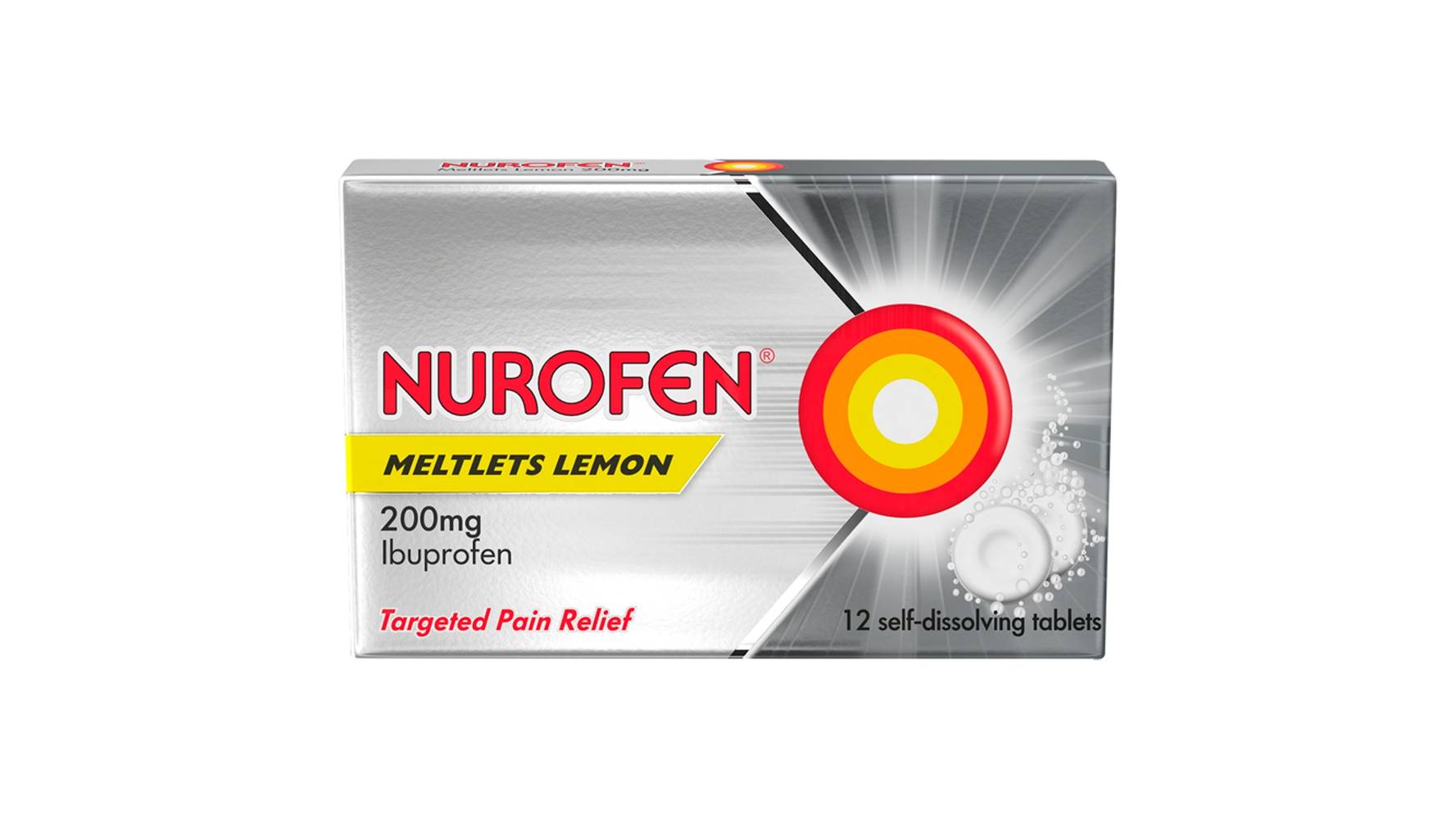 Nurofen Meltlets Lemon 200mg 12 Self-Dissolving Tablets