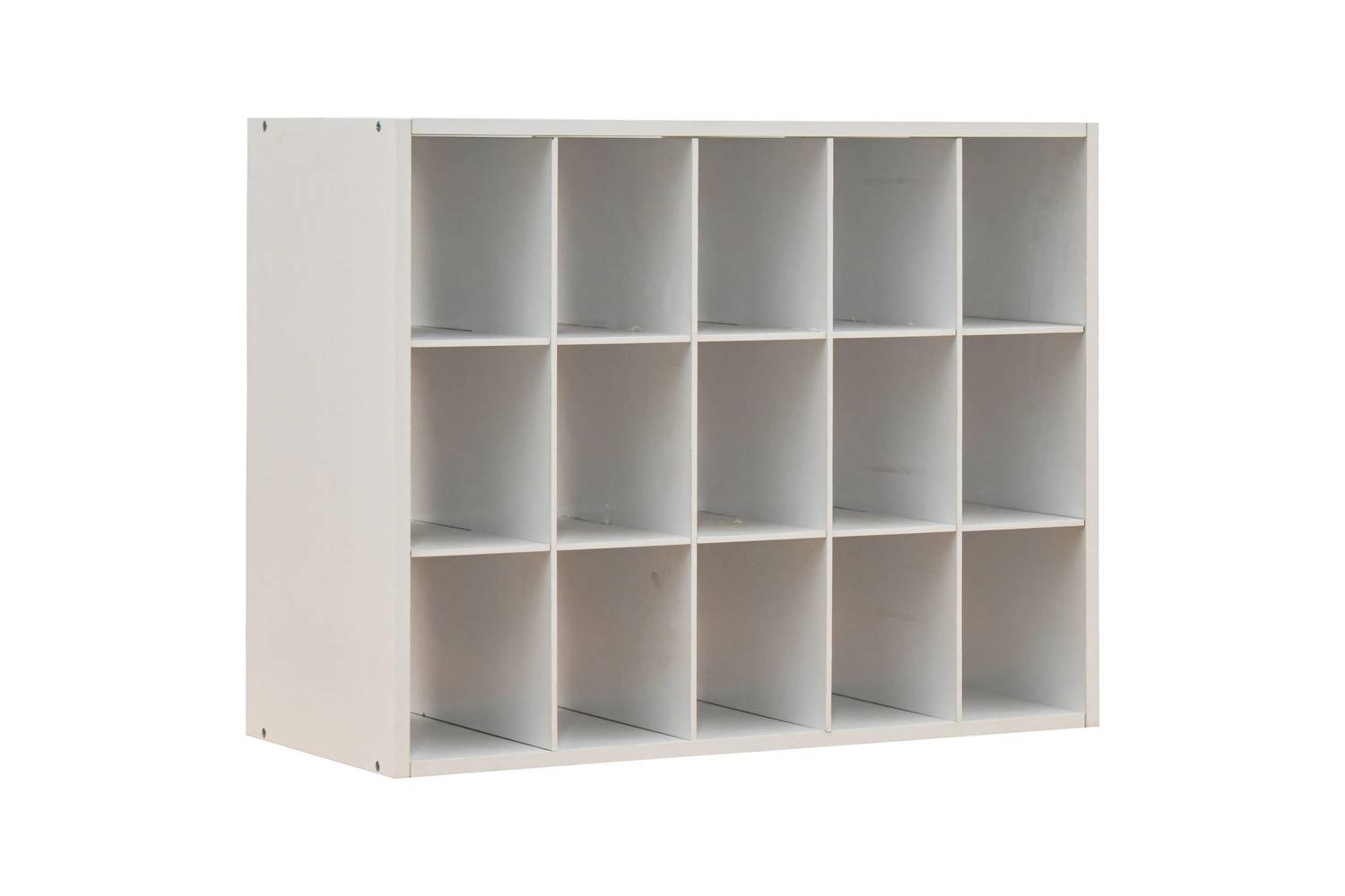 Style Selections 19.38-in H x 24.13-in W x 11.63-in D White Stackable Wood Laminate 15 Cube Organizer | CL22-ST15-W