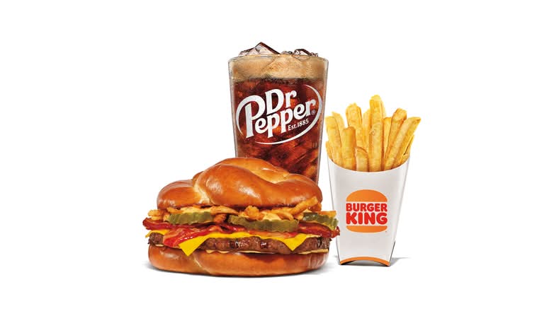 Game Day Pretzel Burger Meal