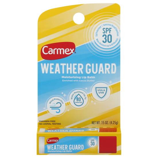 Carmex Weather Guard Spf 30 Moisturizing Lip Balm