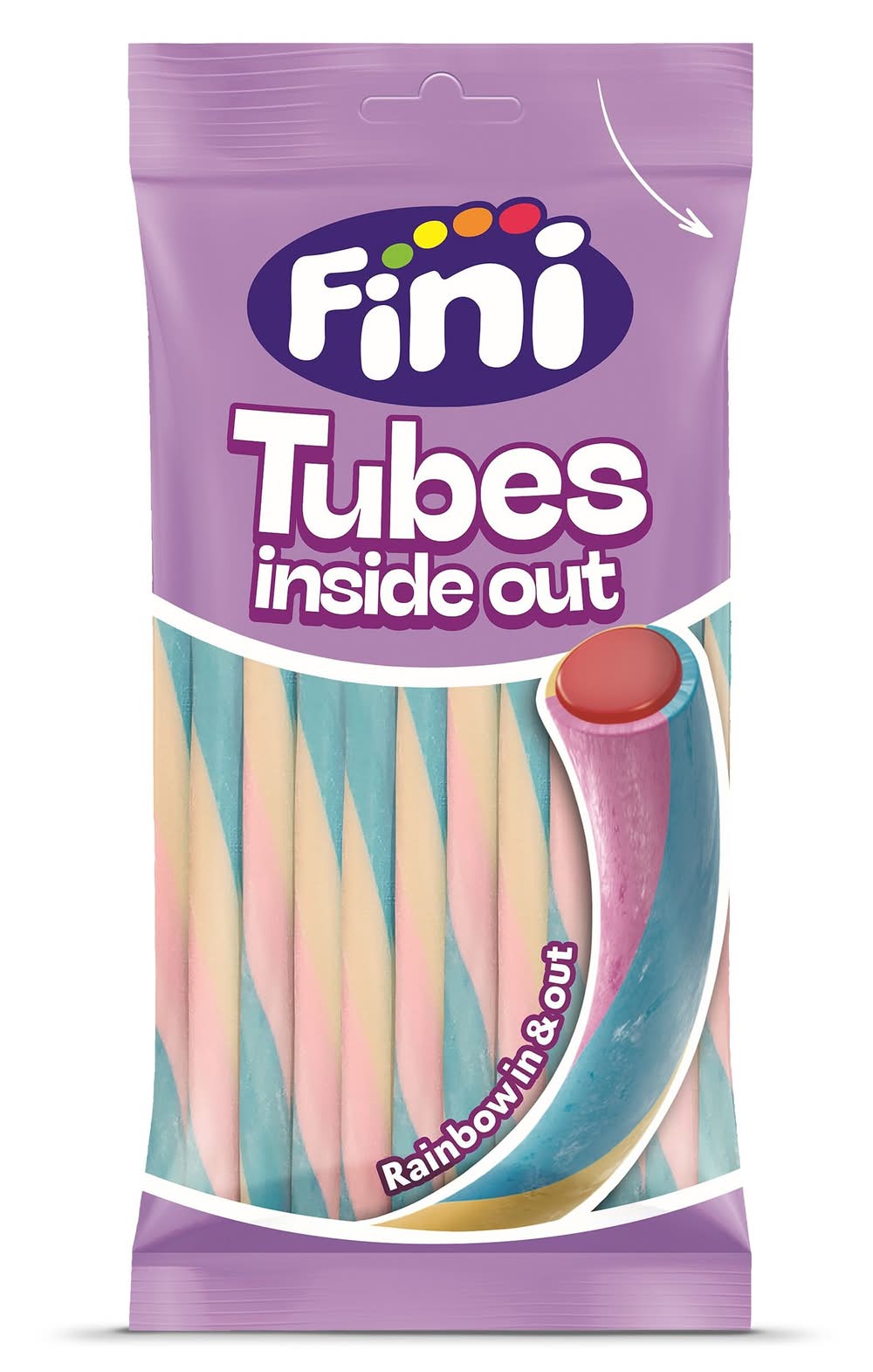 Regaliz Tubes Inside Out Fini Bolsa 125 G