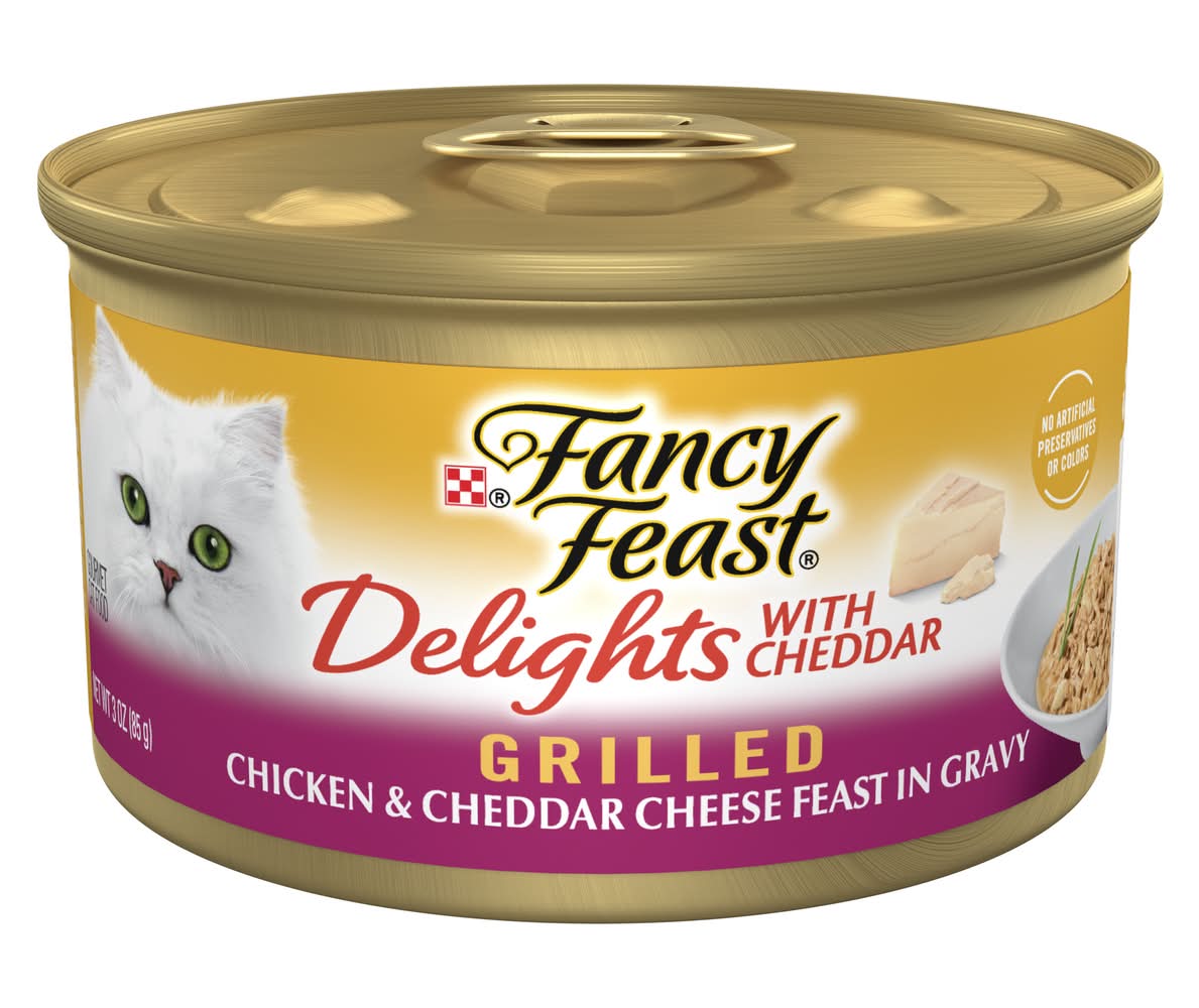 Purina Fancy Feast Chicken & Cheddar Cheese Wet Cat Food in Gravy (3 oz)