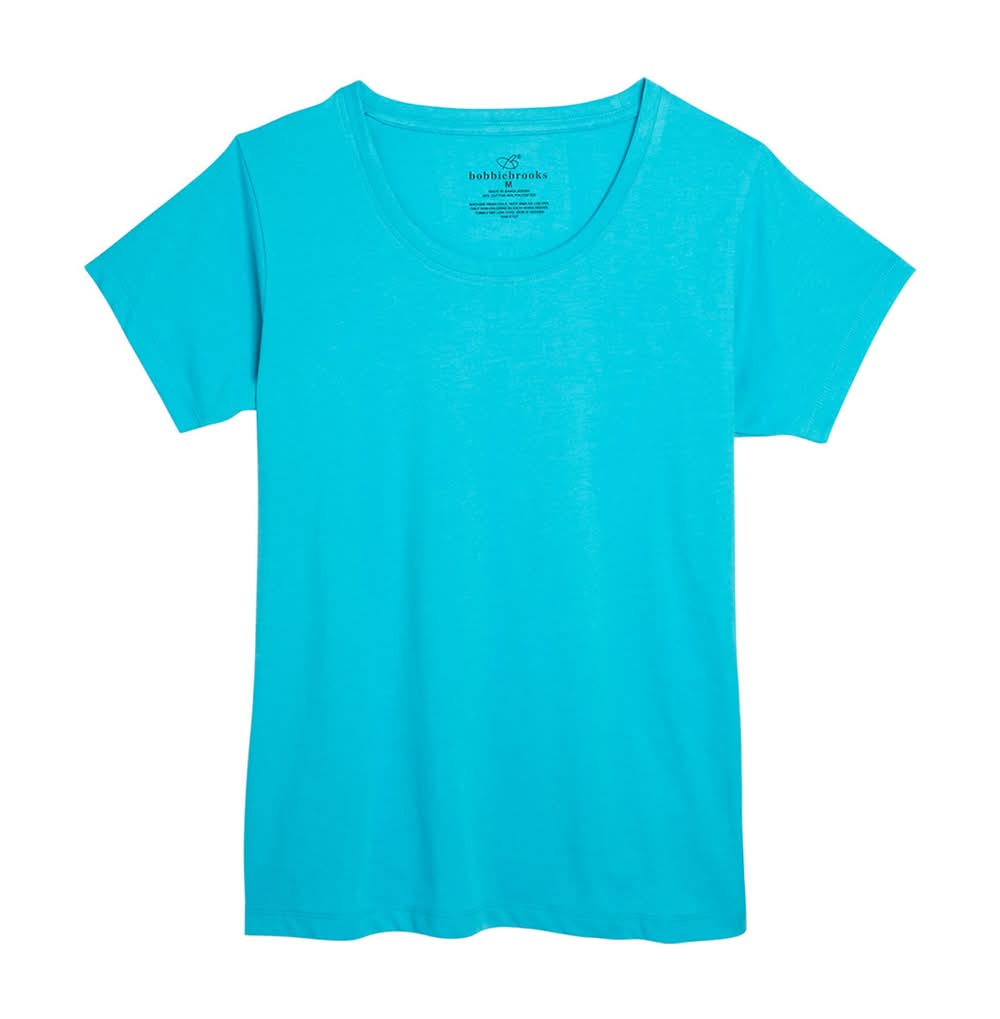 Bobbie Brooks Scoop Neck T-Shirt, M, Atomic Blue